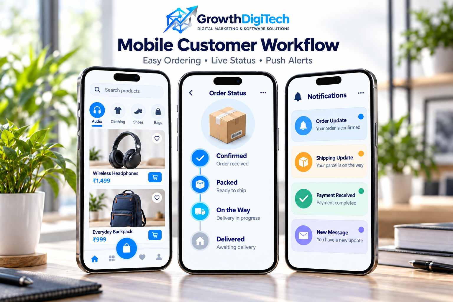 Sample Mobile Application Workflow Interface